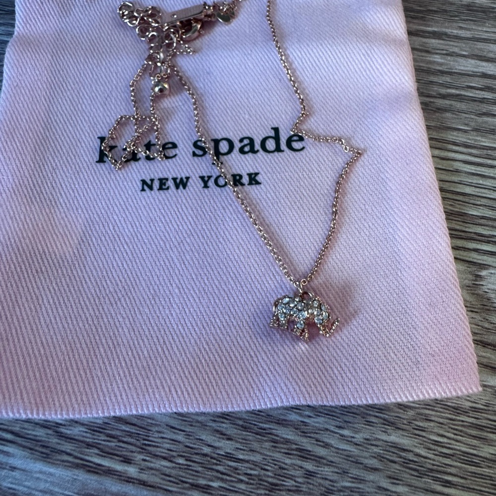 Kate Spade Rose Gold Elephant Necklace - Picture 2 of 2